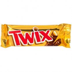 Barre Twix au chocolat 25 sachets
