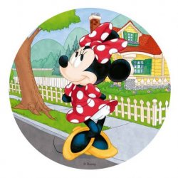 6 Obleas Minnie Mouse 20 cm