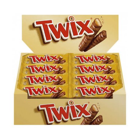 Barre Twix au chocolat 25 sachets