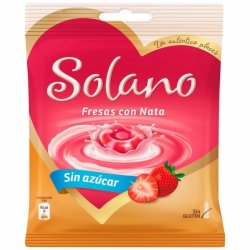 Caramelos Solano Corazón de Fresas con Nata 12 paquetes