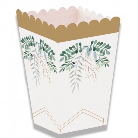 Boîte à pop-corn Greenery Party