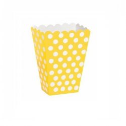 Boîte à pop-corn à Pois Jaune