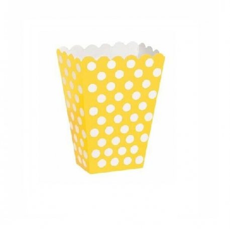 Boîte à pop-corn à Pois Jaune