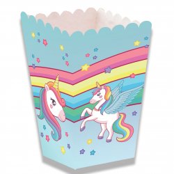 Boîte à pop-corn Licorne Magique avec anse