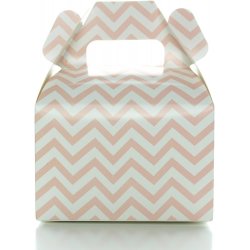 Boîte Zig Zag Rose Claire avec anse