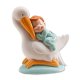 Figurine Cigogne endormie Bleue 10 cm