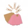 Étiquettes avec Pinces en Kraft