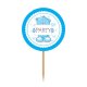 6 Toppers en Forme d'Ours Rose et Bleu