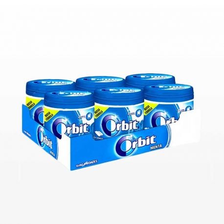 Chicles Orbit Bote de Peppermint 6 paquetes