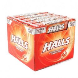 Bonbons Halls de Fraise Sans Sucre 20 paquets